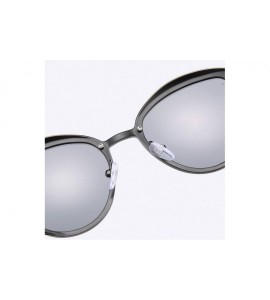 Cat Eye Polarized Cat Eye Sunglasses-Thicken Round Goggle-Vintage Classic Sun Glasses - C - C8190O0AZIU $60.98