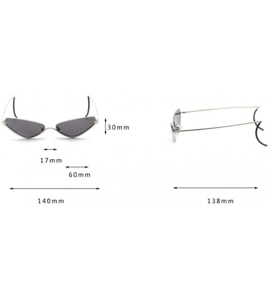 Cat Eye Glasses Hipster Sunglasses Concave - Figure 1 - CH18X0D2RZ5 $32.91