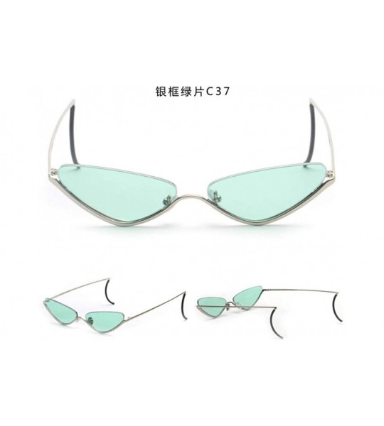 Cat Eye Glasses Hipster Sunglasses Concave - Figure 1 - CH18X0D2RZ5 $32.91