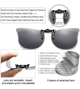 Round Polarized Cat Eye Clip On Sunglasses Over Prescription Glasses for Women UV Protection - Grey - C118QEGM0LR $26.77