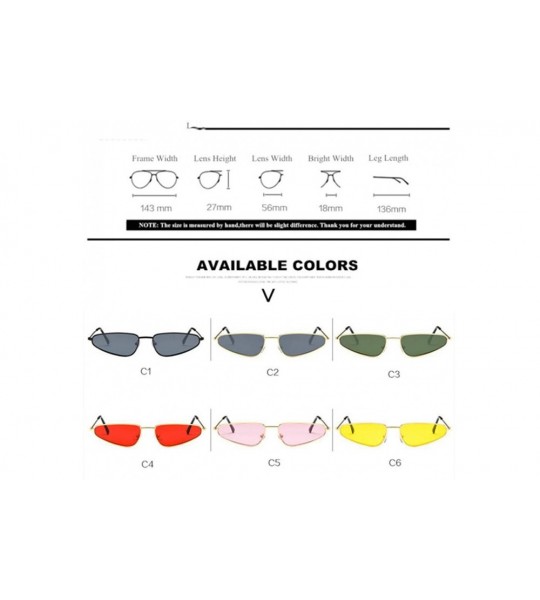 Aviator Small Ctue Retro Cat Eye Sunglasses Women Brand Designer Vintage Metal Sun C3 - C5 - C618YQN6XKZ $17.39