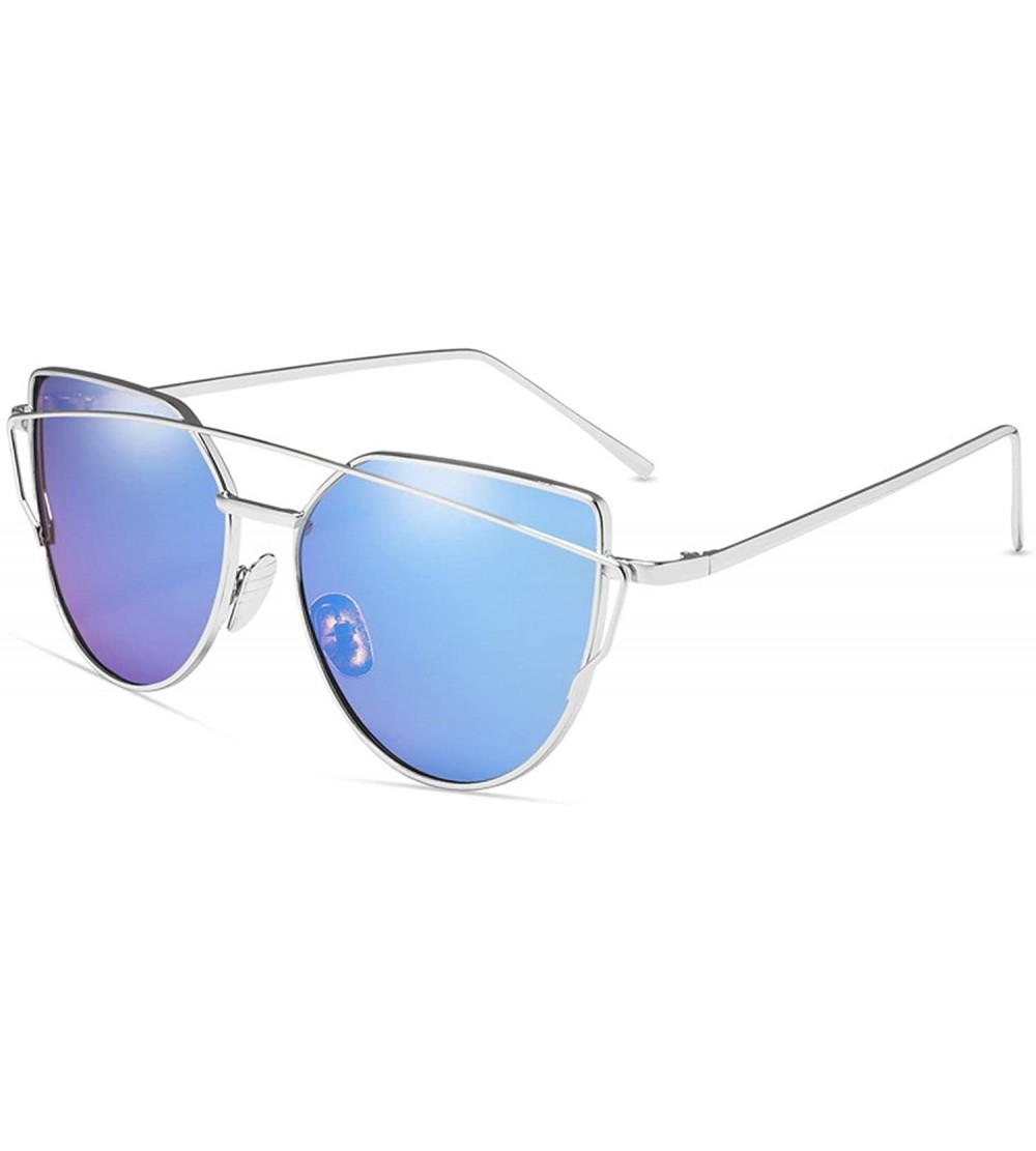 Cat Eye Cat Eye Sunglasses Women 2019 Brand Designer Sun Glasses Reflection Mirrors UV400 - Xy1904-4 - C218W5SD9Z6 $26.33