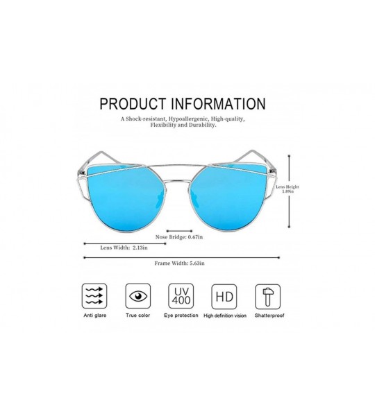 Cat Eye Cat Eye Sunglasses Women 2019 Brand Designer Sun Glasses Reflection Mirrors UV400 - Xy1904-4 - C218W5SD9Z6 $26.33