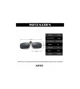 Rectangular Clip-on Flip Up Sunglasses Polarized Anti-Glare Driving Glasses for Men WomenEyewear - Black - C518KSC08QS $23.09