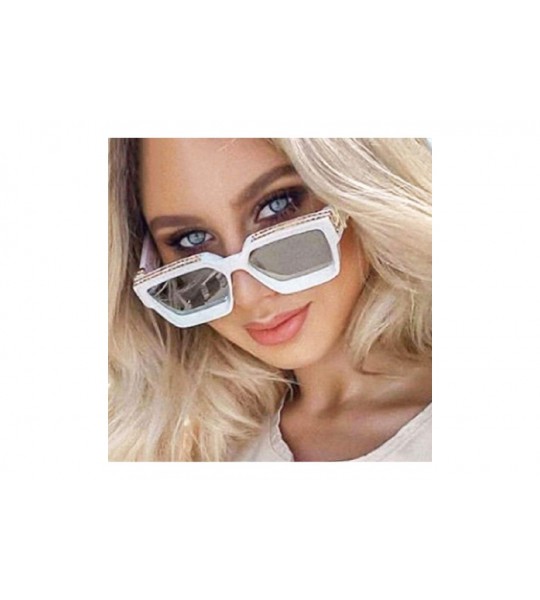 Oversized Square Luxury Sunglasses Men Women Fashion UV400 Glasses - C1 Black Black - C9198ZWIQM0 $66.62