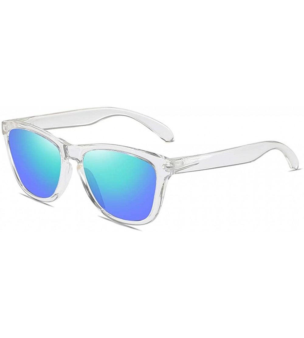 Square Sunglasses Unisex Polarized UV Protection Fishing and Outdoor Driving Glasses Square Fraframe Colour Lenses Retro - C5...