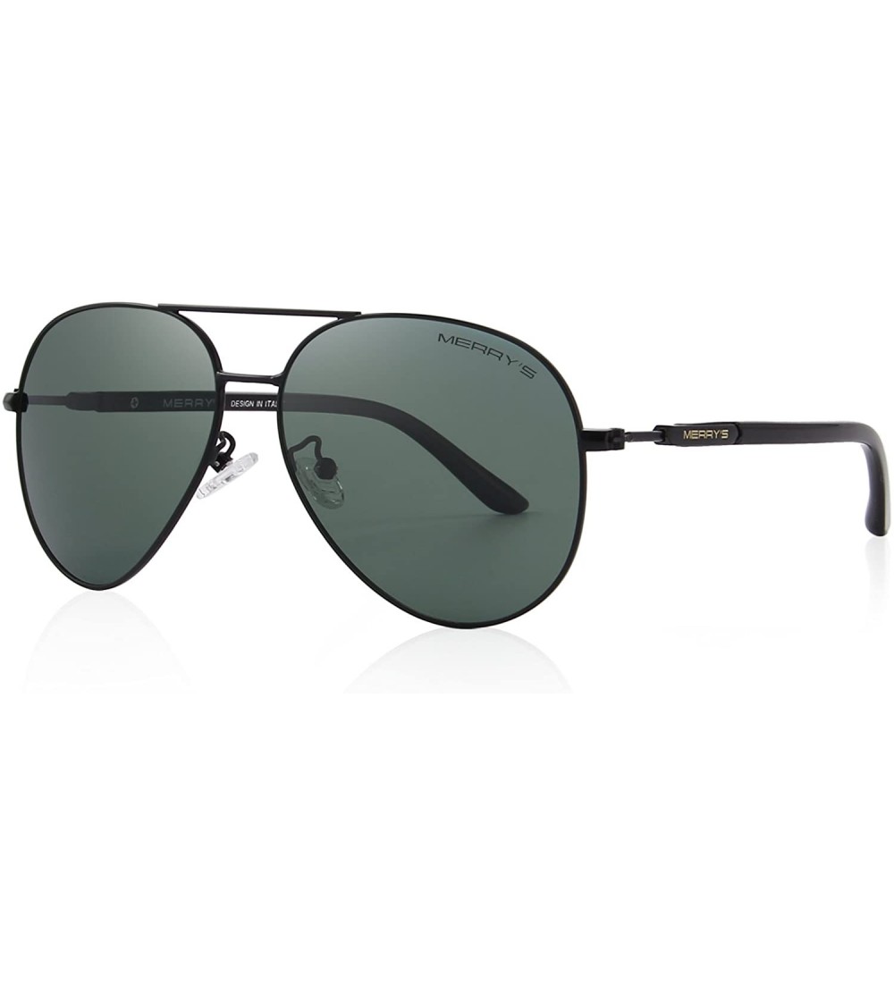 Aviator Classic Pilot Sunglasses Womens Polarized Mirror with Case - UV 400 Protection 62MM - Green - CS18KXIY22S $26.84