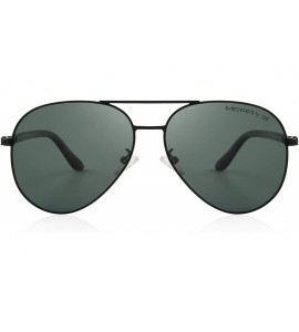 Aviator Classic Pilot Sunglasses Womens Polarized Mirror with Case - UV 400 Protection 62MM - Green - CS18KXIY22S $26.84