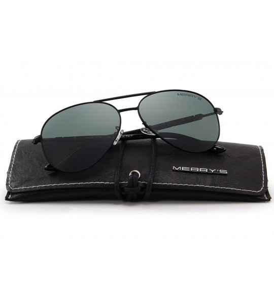 Aviator Classic Pilot Sunglasses Womens Polarized Mirror with Case - UV 400 Protection 62MM - Green - CS18KXIY22S $26.84