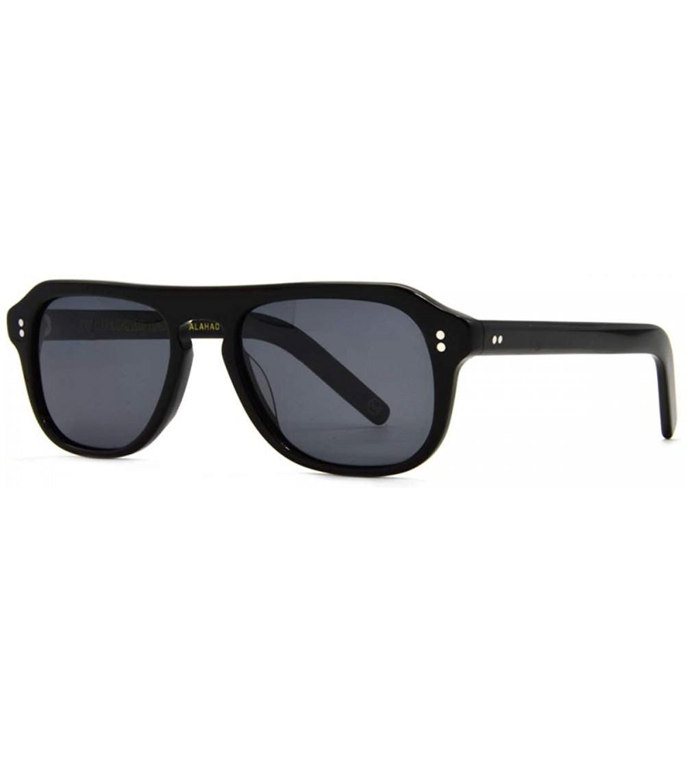 Aviator Kingsman 2 Aviator Sunglasses Stylish Acetate Frame Gray Plorized Lens Outdoor Fishing - Black - C818NNRMIN2 $94.62