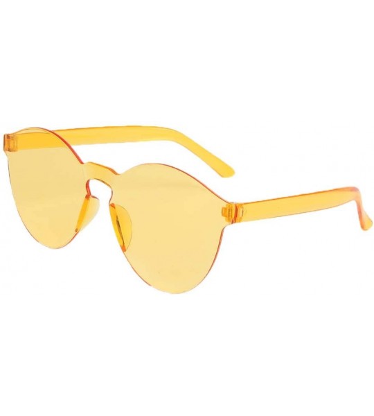 Sport Frameless Transparent Glasses Sunglasses - C21963XUXRK $18.41