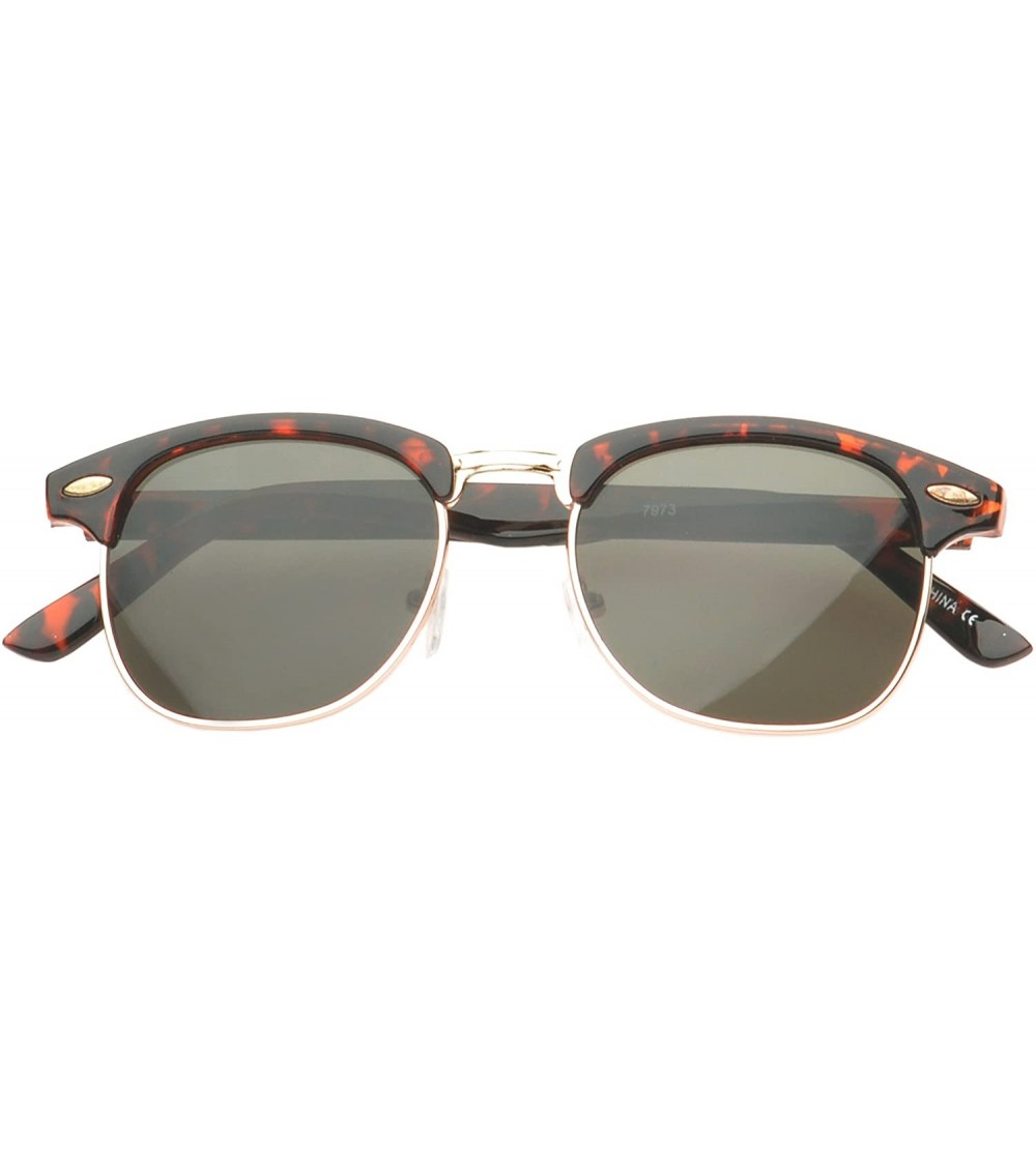 Wayfarer Soho Retro Square Fashion Sunglasses - Leopard-gold-smoke - CI12DXM97C5 $17.70