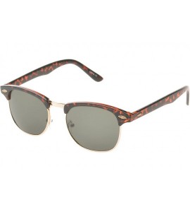 Wayfarer Soho Retro Square Fashion Sunglasses - Leopard-gold-smoke - CI12DXM97C5 $17.70