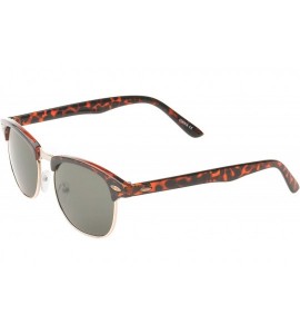 Wayfarer Soho Retro Square Fashion Sunglasses - Leopard-gold-smoke - CI12DXM97C5 $17.70