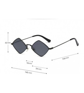 Oval Hip-Hop Irregular Metal Small Frame Clear Color Lens Sunglasses - Red - C618UYO0NX0 $22.27