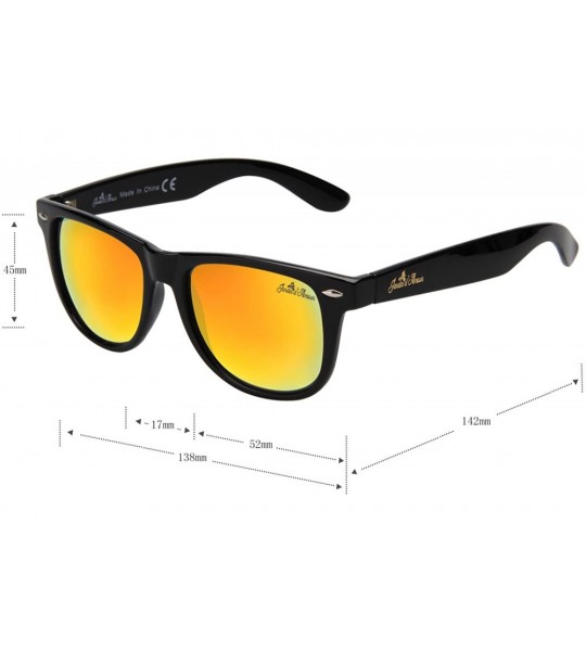 Square Designer Men Sunglasses Women Vintage Sun Glasses JS2101 - Black Frame Red Lens - C712N3DK7SH $27.67