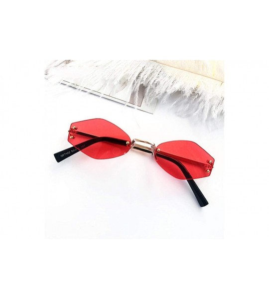 Aviator Vintage Small Round Sunglasses Women Retro Sun Glasses Female Oval Black C1 Red - C2 Yellow - C318XEC6ZGK $18.34