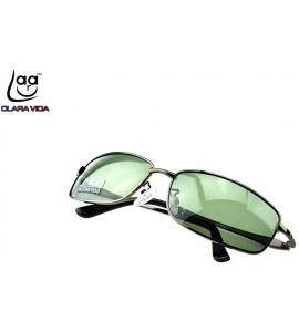 Rectangular NEARSIGHTED MINUS LARGE FULL RIM GREY GOOGLE MENS Polarized sunglasses - Green - C61904DM523 $49.08