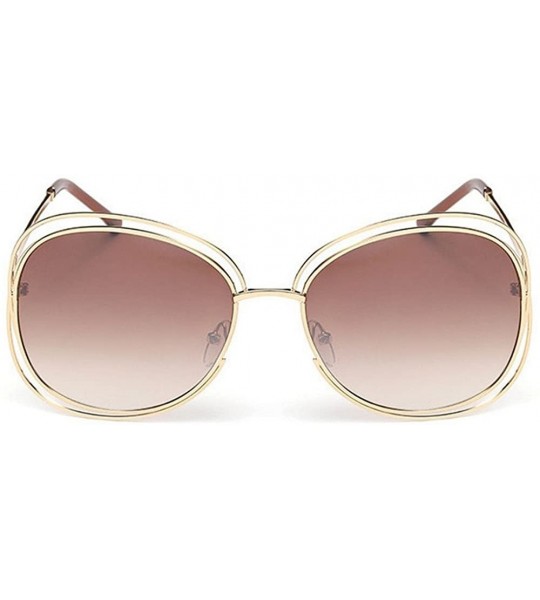 Oversized Men Women Sunglasses Classic Oversized Sunglasses Shades Vintage Glasses Eyewear - Brown - CE18D6L6S6D $22.07