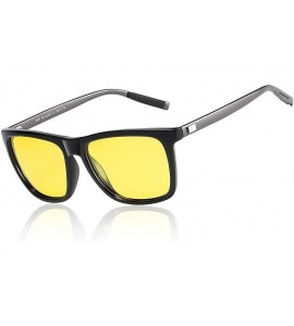 Wrap Night Driving Glasses for Headlight Anti-glare Night Vision Glasses With Yellow Lenses 3029 - Black - C818A87TO4Z $32.63