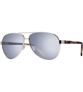 Aviator Dana Aviator Sunglasses (Gold Tortoise/Silver Mirror) - C718XIUU7KE $82.67