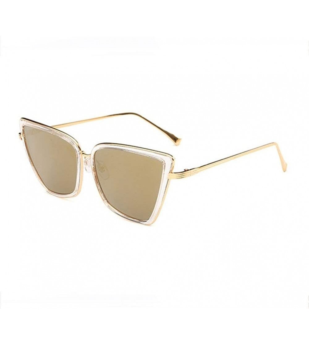 Cat Eye Cat Eye Sunglasses Women Metal Coating Frame Shades UV Protection - C6 - CS190O4QK2Z $15.87