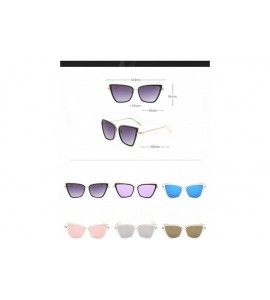 Cat Eye Cat Eye Sunglasses Women Metal Coating Frame Shades UV Protection - C6 - CS190O4QK2Z $15.87