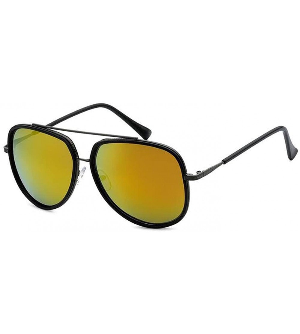 Aviator Aviator Sunglasses - Orange/Yellow/Black - CO18DNE0EIG $17.75