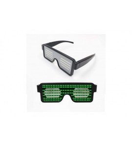 Square Glasses Rechargeable Animation Halloween Christmas - Led-green - CY18KY8IGAQ $24.37