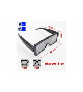 Square Glasses Rechargeable Animation Halloween Christmas - Led-green - CY18KY8IGAQ $24.37