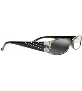 Rectangular Womens Full Rhinestones Transition Photochromic Reading Glasses UV400 Sunglasses - Black - CH18EEIXS2S $34.84