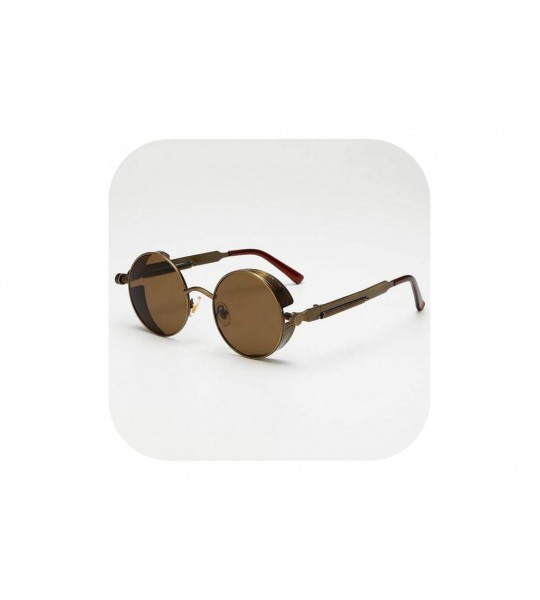 Square Metal Steampunk Sunglasses Men Women Fashion Round Glasses Vintage UV400 Eyewear Shades - 4 - CK199C5RK2G $54.98