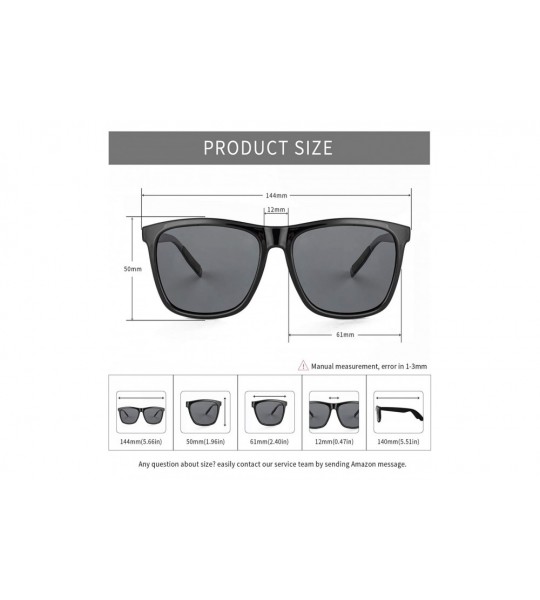 Square Unisex Polarized Sunglasses Classic Men Retro UV400 Brand Designer Square Al Mg Alloy Frame Sun glasses UV400 - C81948...