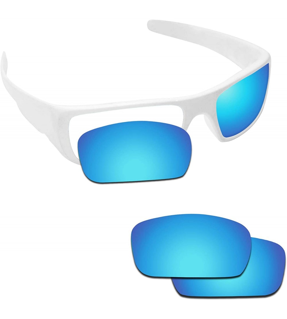 Rectangular Replacement Lenses Crankshaft Sunglasses - Various Colors - Ice Blue - Anti4s Mirror Polarized - CU188HKT5AN $34.23