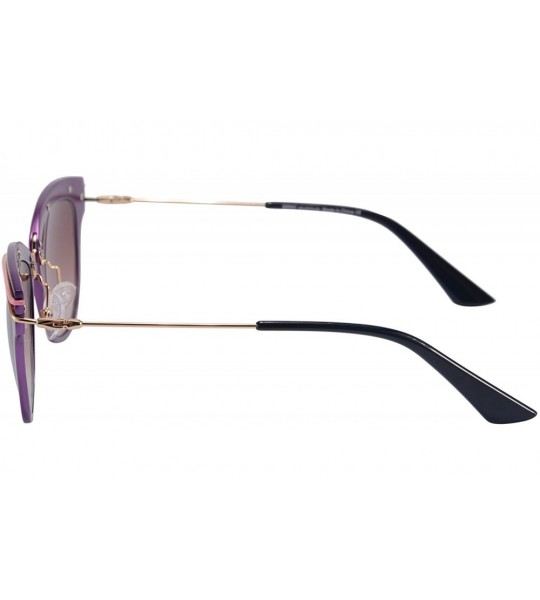 Wayfarer Horn Rimmed Women's Sunglasses Anti-glare UV400 Glasses-SH71014 - Purple - C112O77AZSR $34.08