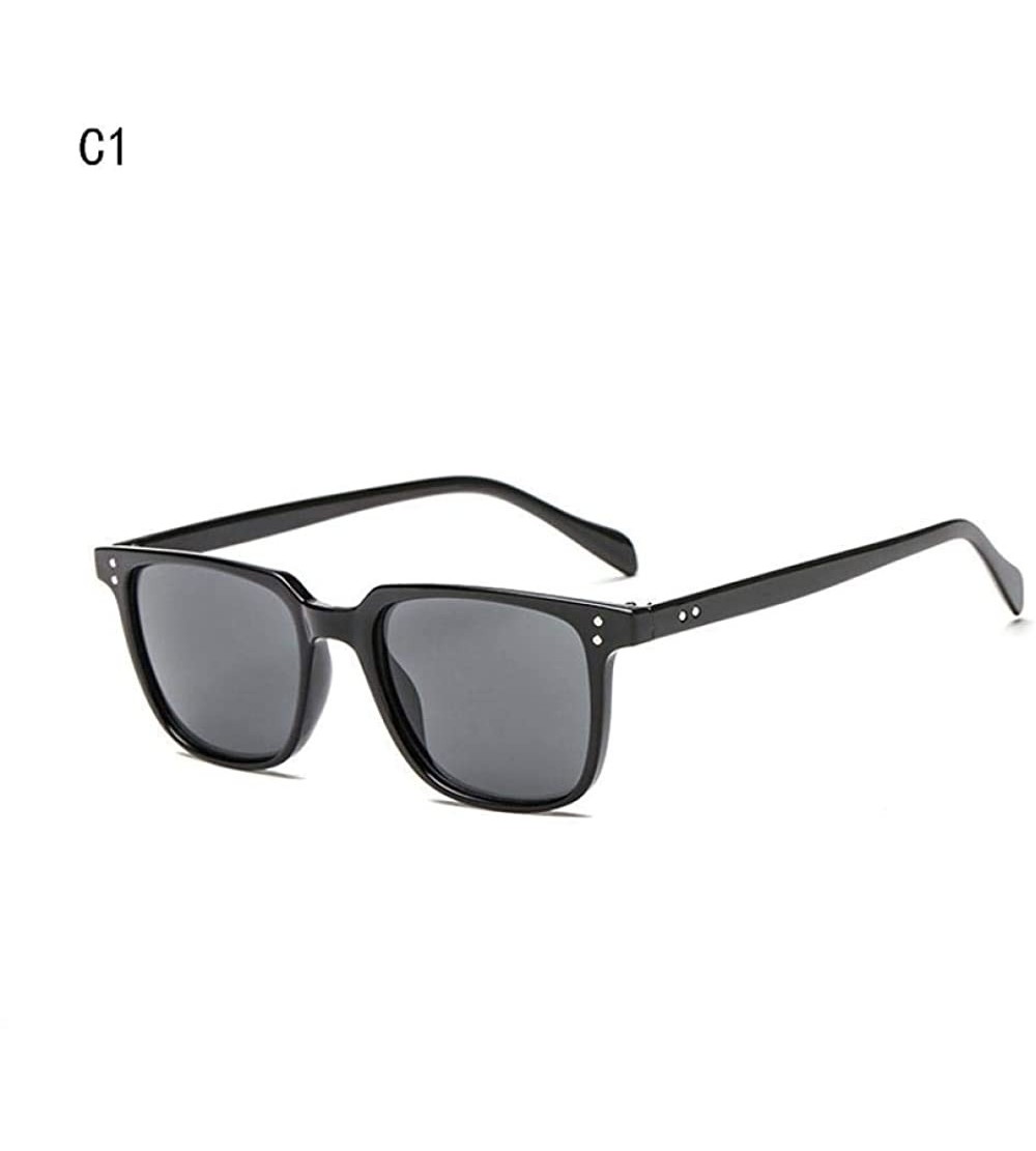 Aviator 2019 New Fashion Sunglasses Men Sunglasses Women Driving Mirrors Coating C1 - C1 - CN18XGEZCX6 $16.73