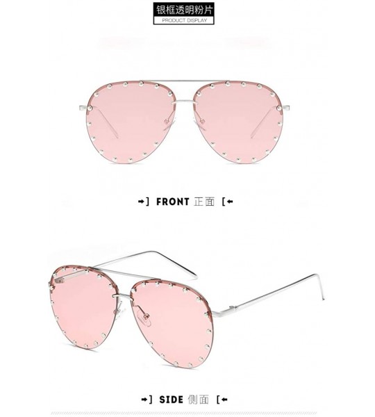 Aviator Classic Aviator Mirrored Flat Lens Colorful HD Locomotive Sunglasses For Women New2019 - C418UHE584W $91.49