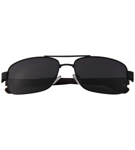 Cat Eye Real Wood Polarized Sunglasses - Ebony Wood Slim Aviators With Smoke Black Lenses - CK1949Q5QM6 $50.83