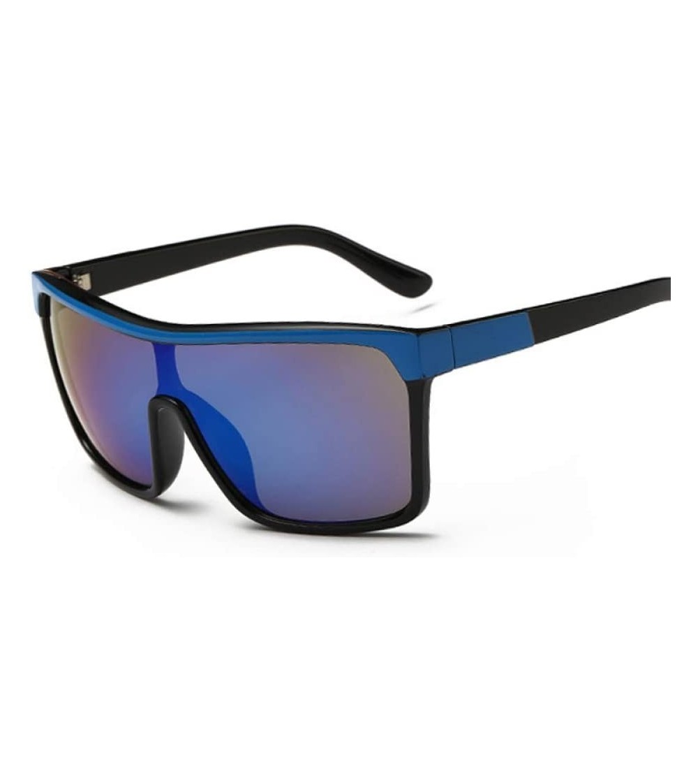 Shield Square Shield Sunglasses Men Male Luxury Brand Sun Glasses for Men Cool Shades Mirror Retro - 3 - C718QXN3ZD3 $50.56