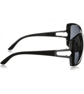 Sport Oval Sunglasses - Black Gloss - CQ11I9MDU9L $72.20