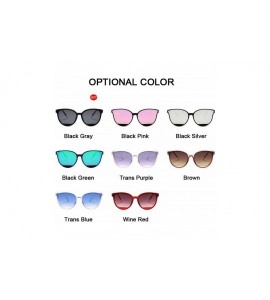 Goggle Classic Oval Red Women Sunglasses Vintage Luxury Plastic Cat Eye Sun Glasses UV400 Fashion - Trans Blue - C41985G6TIK ...