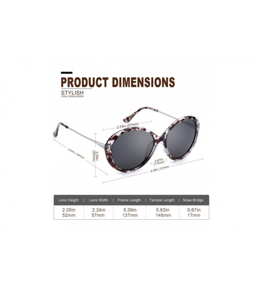 Oversized Polarized Sunglasses for Women - Bold Retro Oval Mod Frame Eyewear with UV400 Protection Sunglasses. - C318QR7CT88 ...