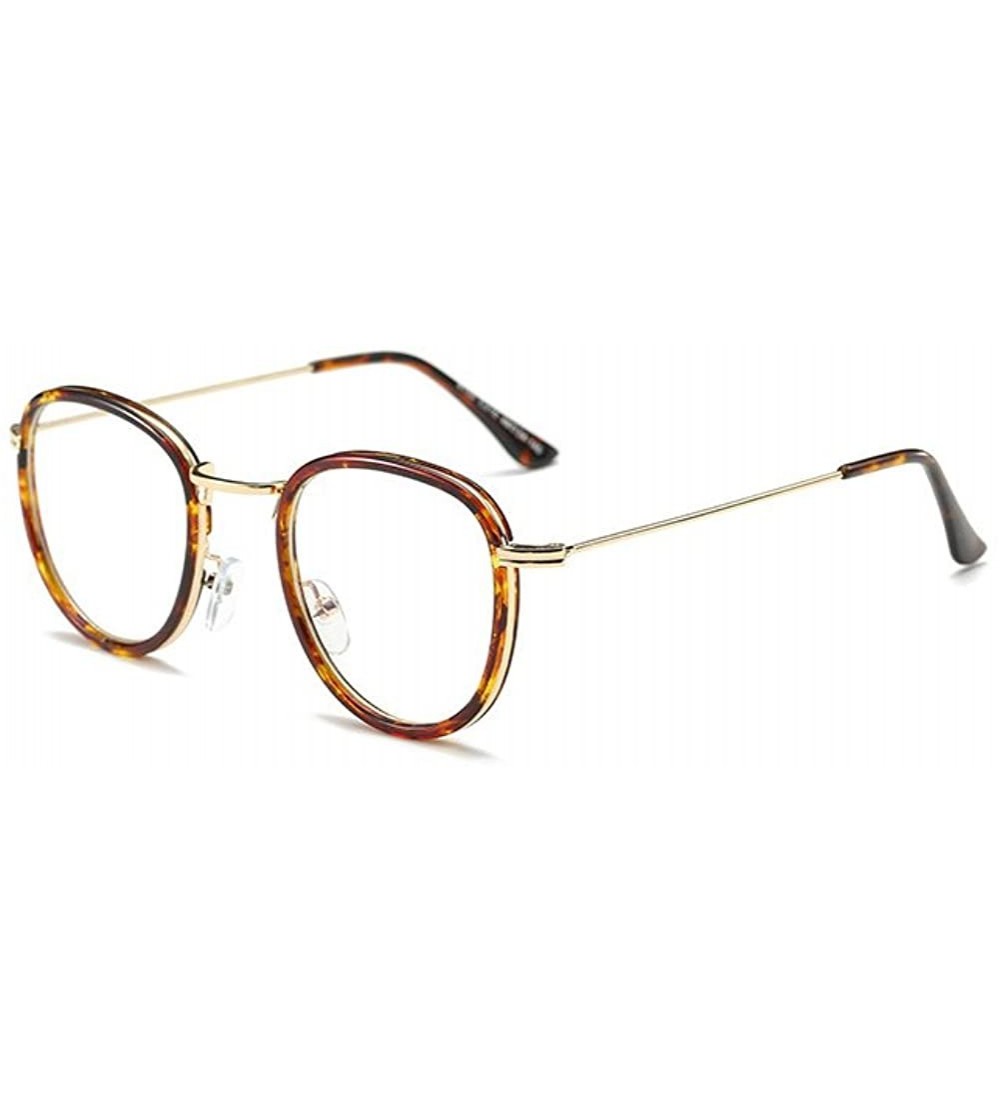 Rectangular Men Women Anti Blue Light Glasses - Round Eyeglasses Clear Lens Glasses Frame - C210 - C818CSTO83I $21.11