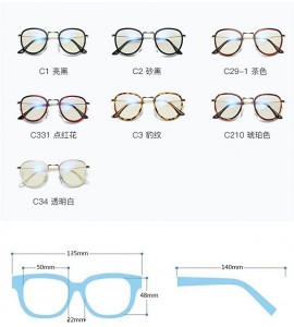 Rectangular Men Women Anti Blue Light Glasses - Round Eyeglasses Clear Lens Glasses Frame - C210 - C818CSTO83I $21.11