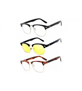 Rimless Half Frame Horned Rim Sunglasses Fashion UV Protection Brand - Half_frame_3p_mix_x - CG17XQ99270 $21.90