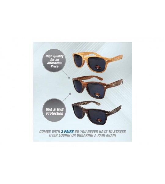 Wrap Sunglasses for Men- Women & Kids by Ray Solée- 3 Pack of Tinted Lenses with UVA & UVB Protection - CM18GOTZ0QK $20.79