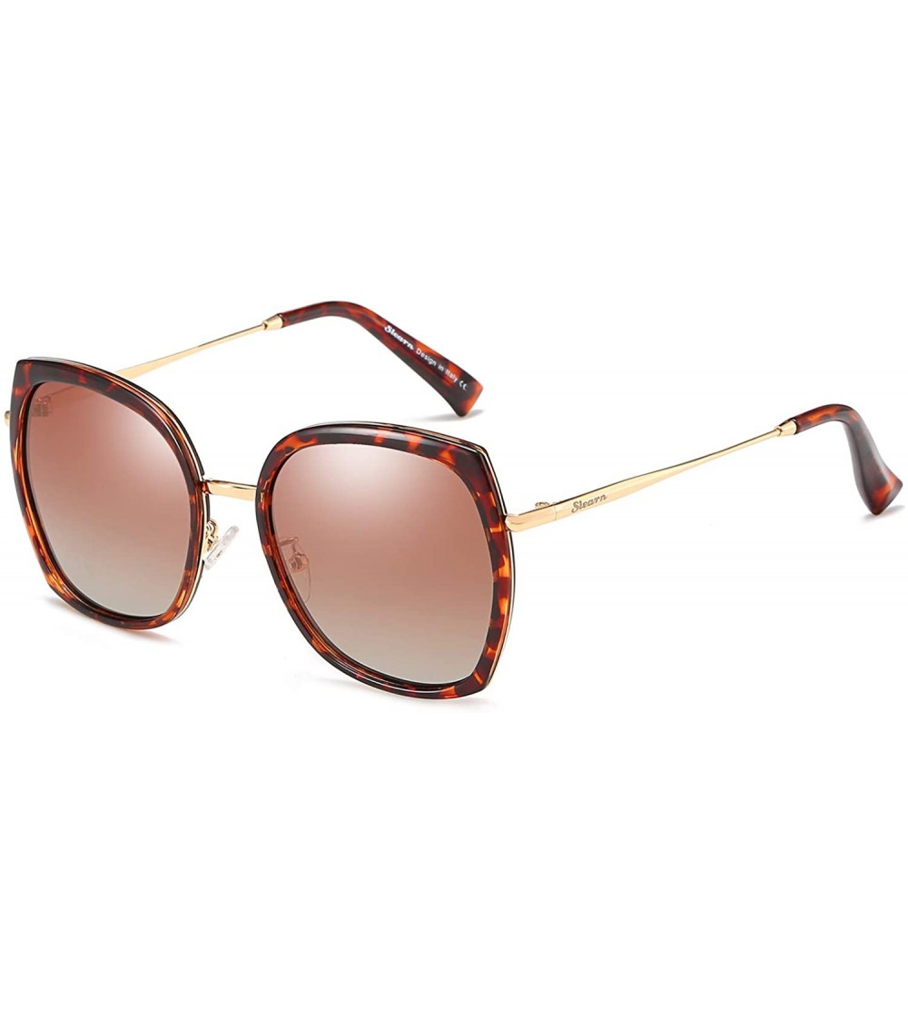 Square Oversized Sunglasses for Women Polarized Sunglasses Butterfly Fashion Eyewear - Butterfly Coffee Lens - C918GSE7N5R $1...