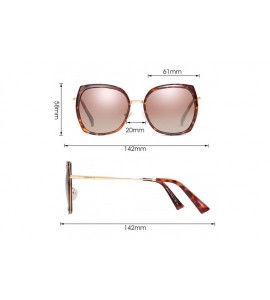 Square Oversized Sunglasses for Women Polarized Sunglasses Butterfly Fashion Eyewear - Butterfly Coffee Lens - C918GSE7N5R $1...