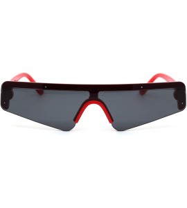 Shield Shield Robotic Exposed Mirror Lens Plastic Sunglasses - Red Black - C018WUL9M37 $23.49