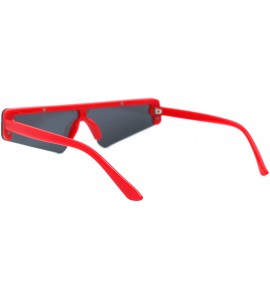 Shield Shield Robotic Exposed Mirror Lens Plastic Sunglasses - Red Black - C018WUL9M37 $23.49